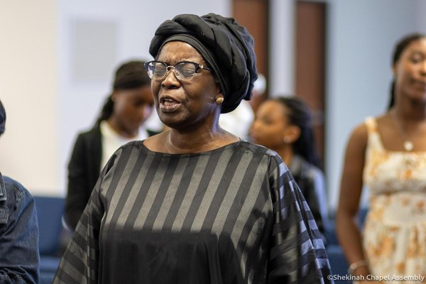 An elder of the assembly in worship.